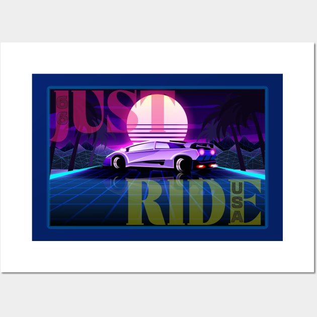 Just Ride USA Wall Art by Persius Vagg